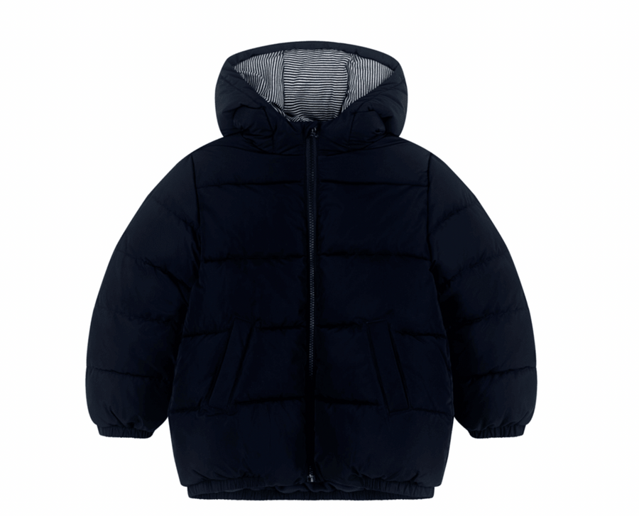 Down jacket with hood Children | Tuxedo - Petit Bateau