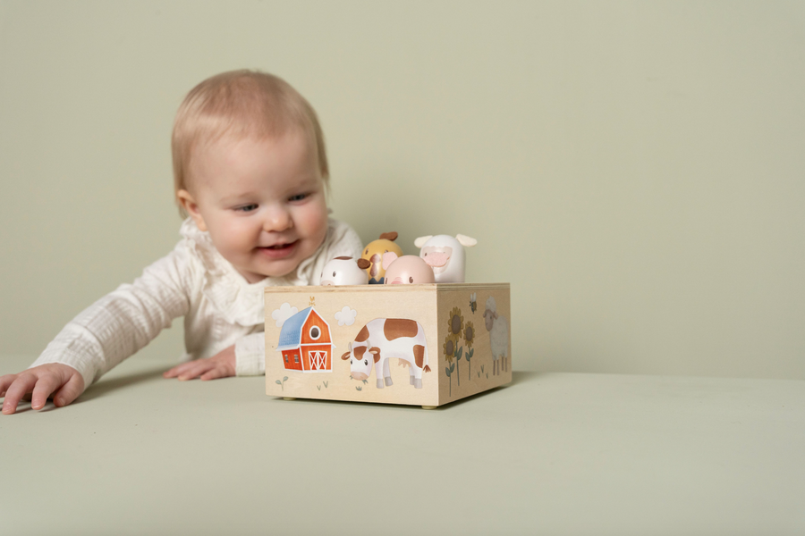 Hamerbankje met rollende balletjes Little Farm - Little Dutch 