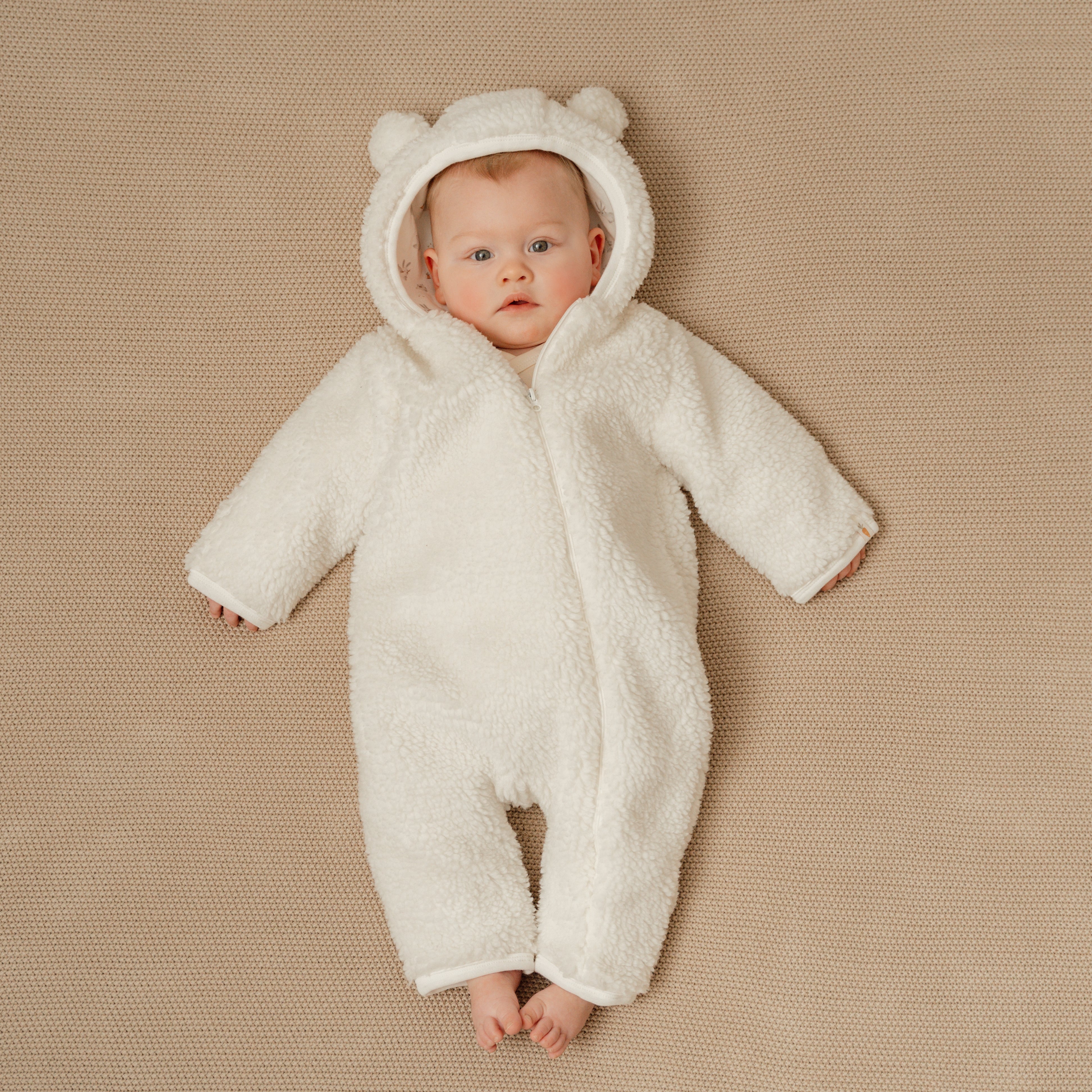 Teddy baby jumpsuit Bunny Off White Little Dutch Comptoir des Kids