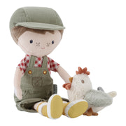 Farmer Jim doll with chicken 35cm - Little Dutch