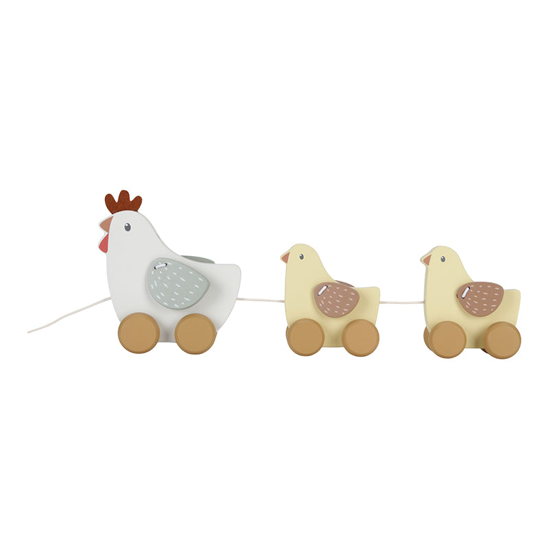 Little Farm chicken pull toy - Little Dutch