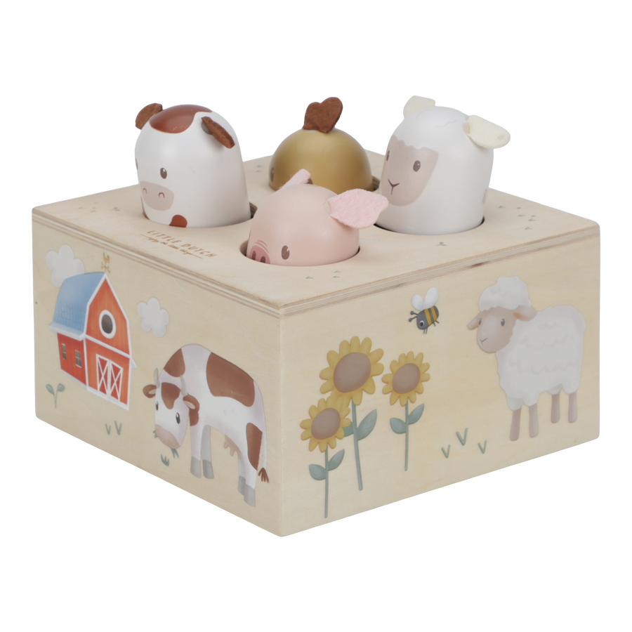 Hamerbankje met rollende balletjes Little Farm - Little Dutch 