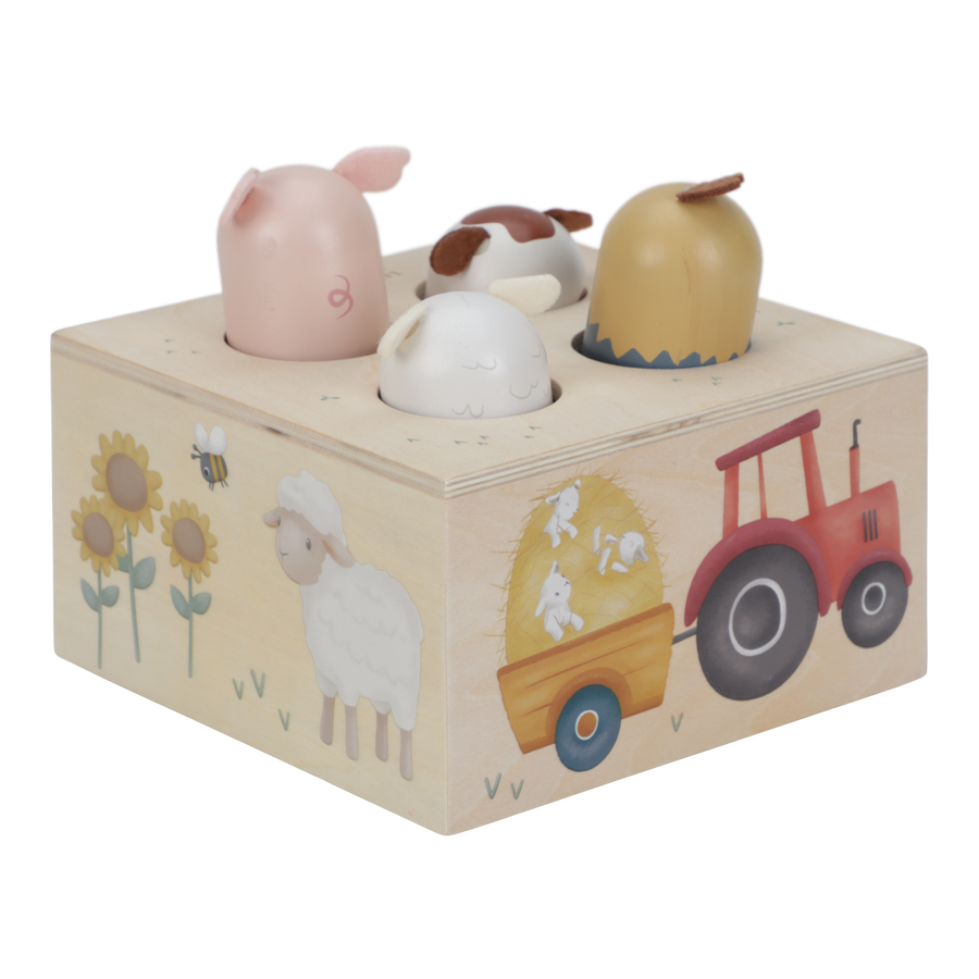 Hamerbankje met rollende balletjes Little Farm - Little Dutch 