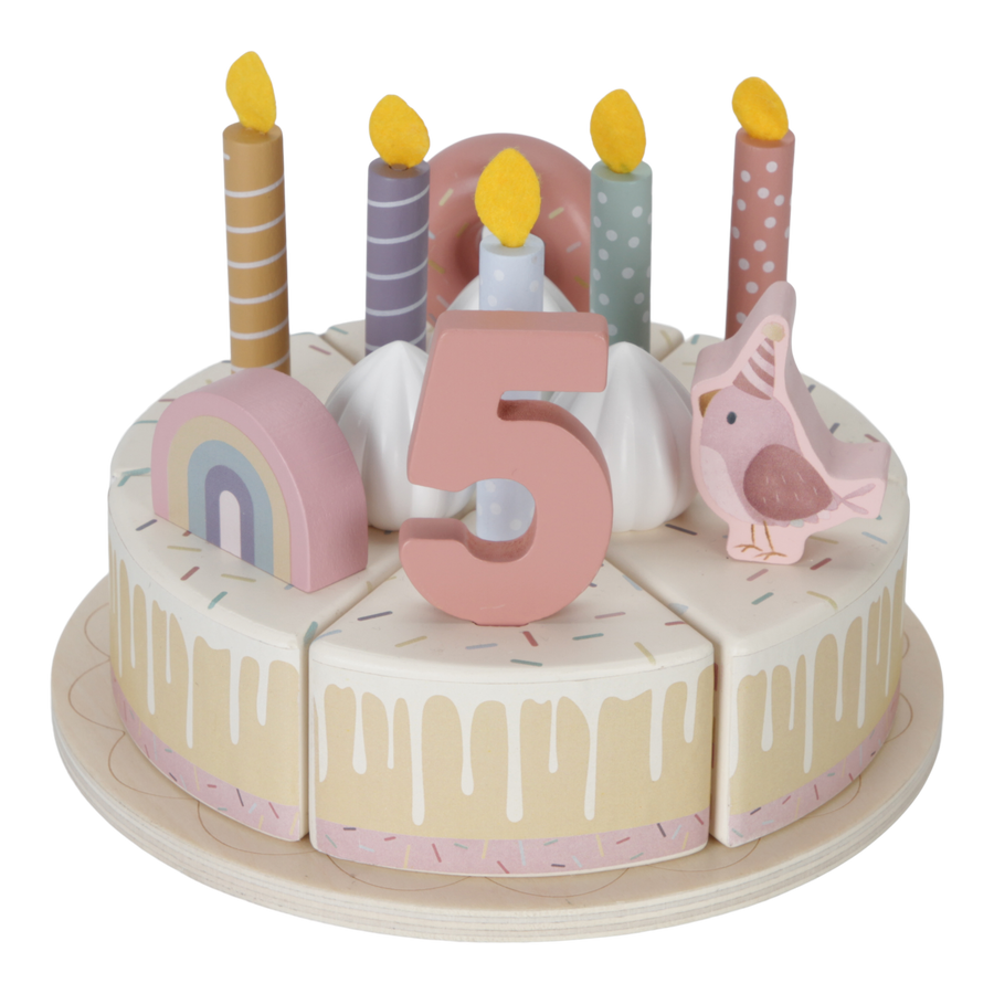 Gâteau d’anniversaire en bois en bois Pink - Little dutch