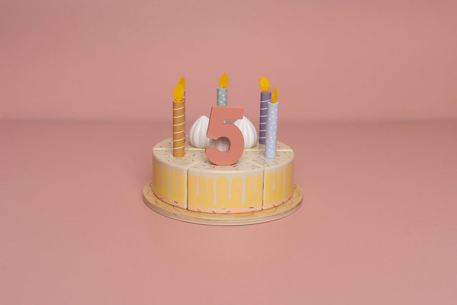 Gâteau d’anniversaire en bois en bois Pink - Little dutch