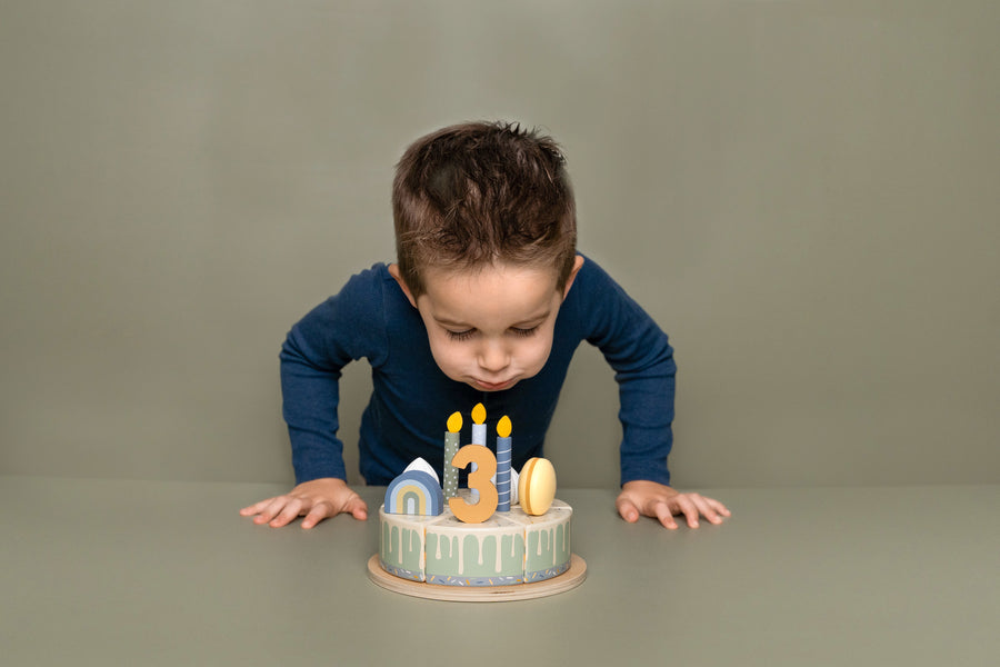 Gâteau d’anniversaire en bois Blue - Little dutch
