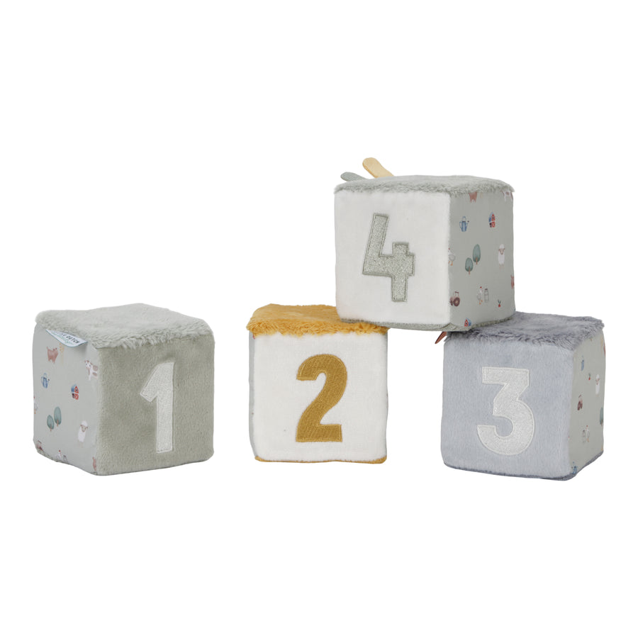 Set of 4 Little Farm soft blocks - Little Dutch 