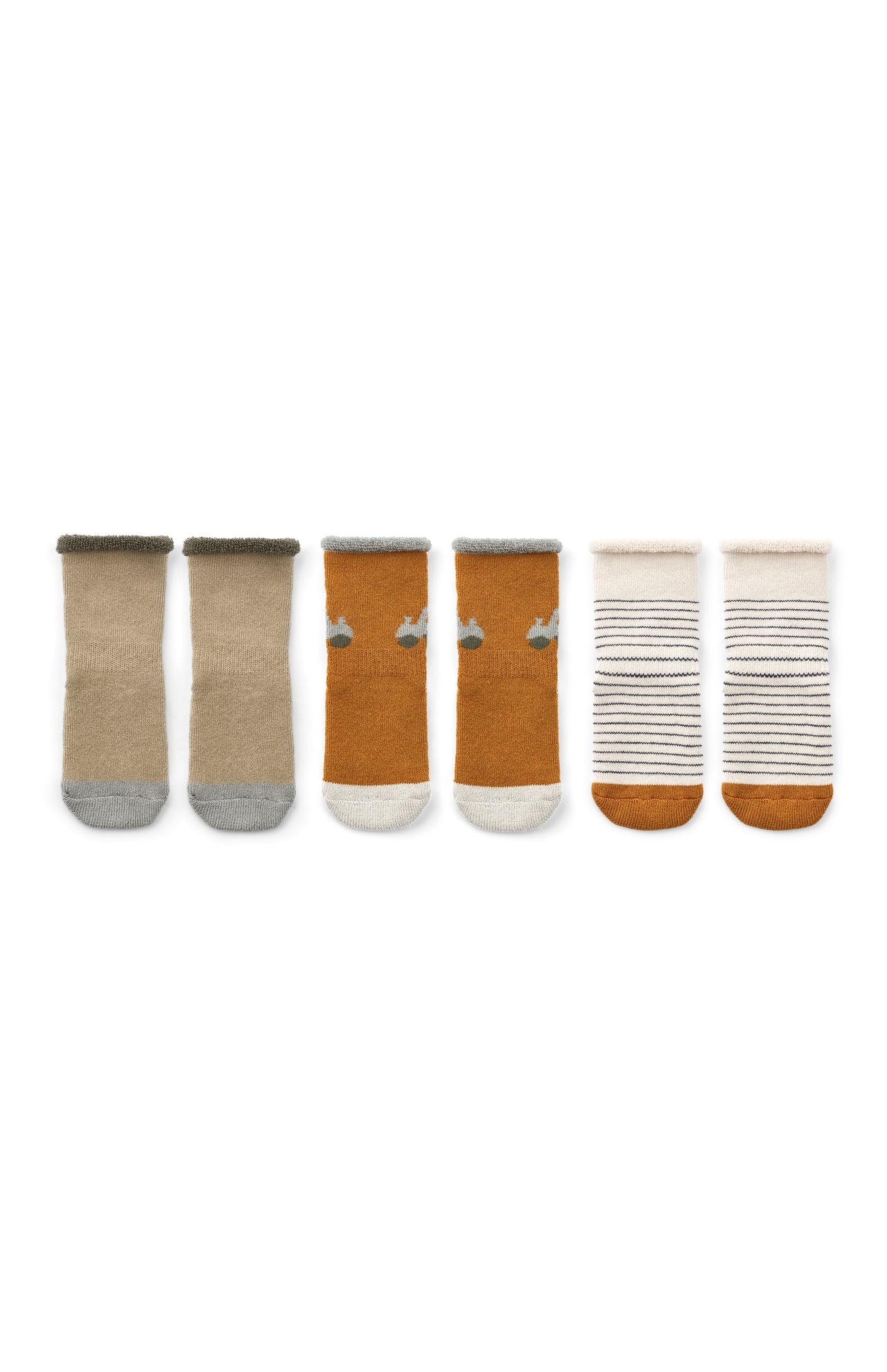Pack of 3 non-slip baby socks Eloy | Vehicles mix - Liewood