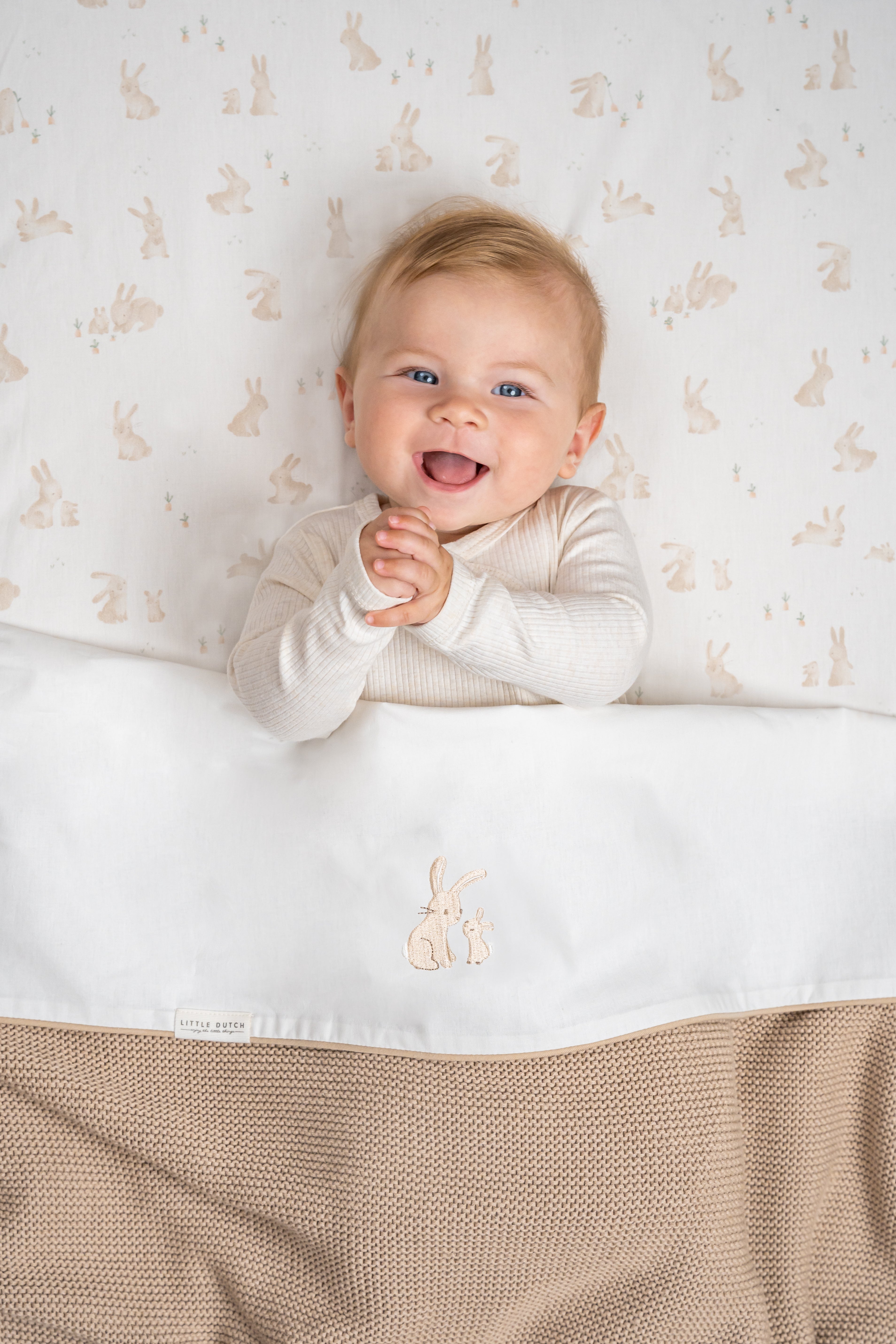 Fitted bed sheet 70x140 150cm Baby Bunny Little Dutch Comptoir des Kids