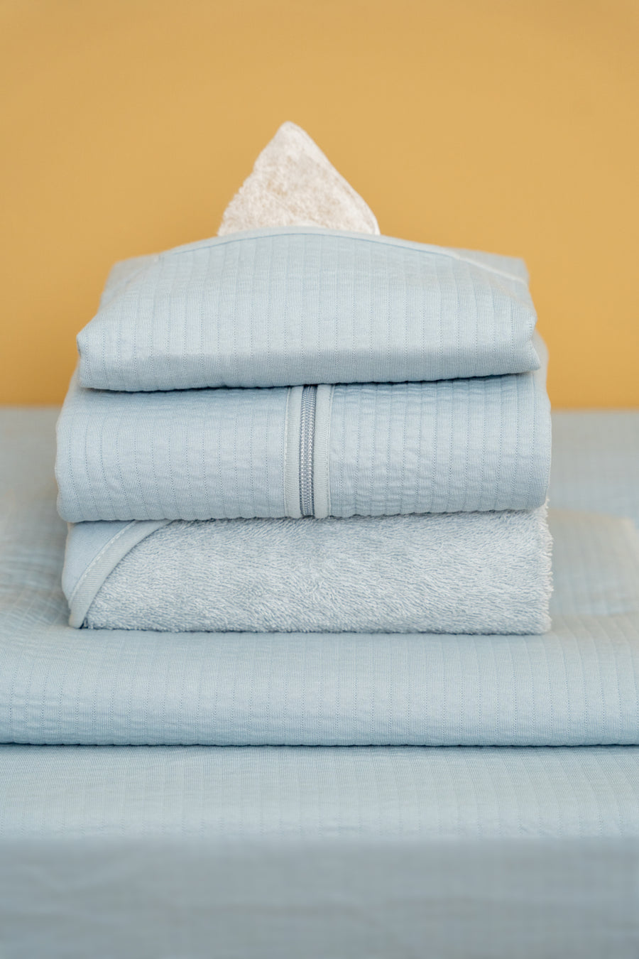 Pure Soft Blue Bed Blanket 110x140cm - Little Dutch