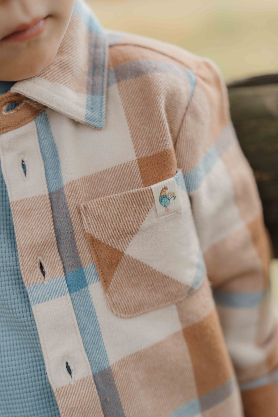 Chemise Ice Blue check - Little Dutch