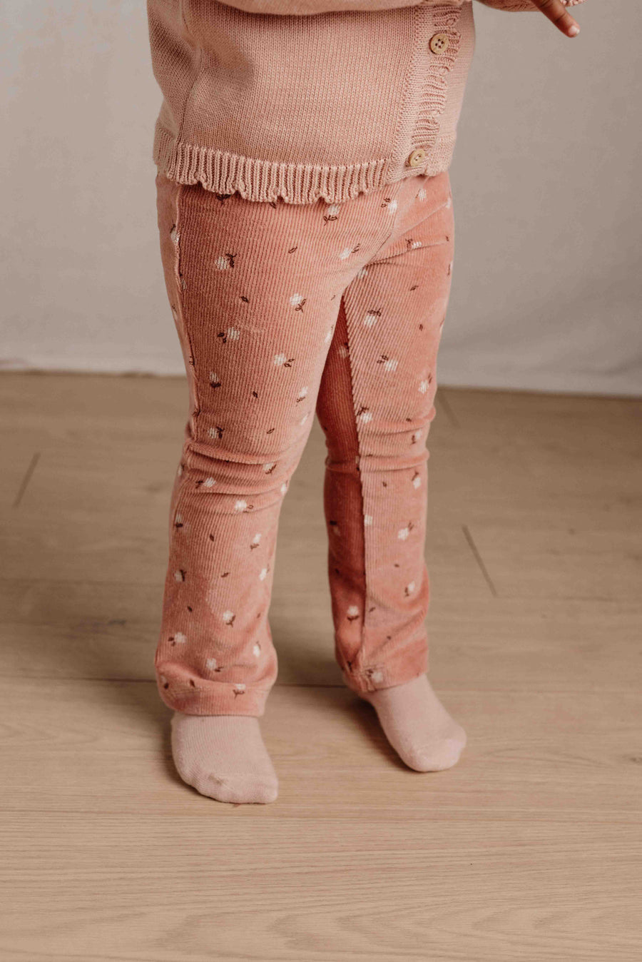 Pantalon évasé Warm Rose Flowers - Little Dutch