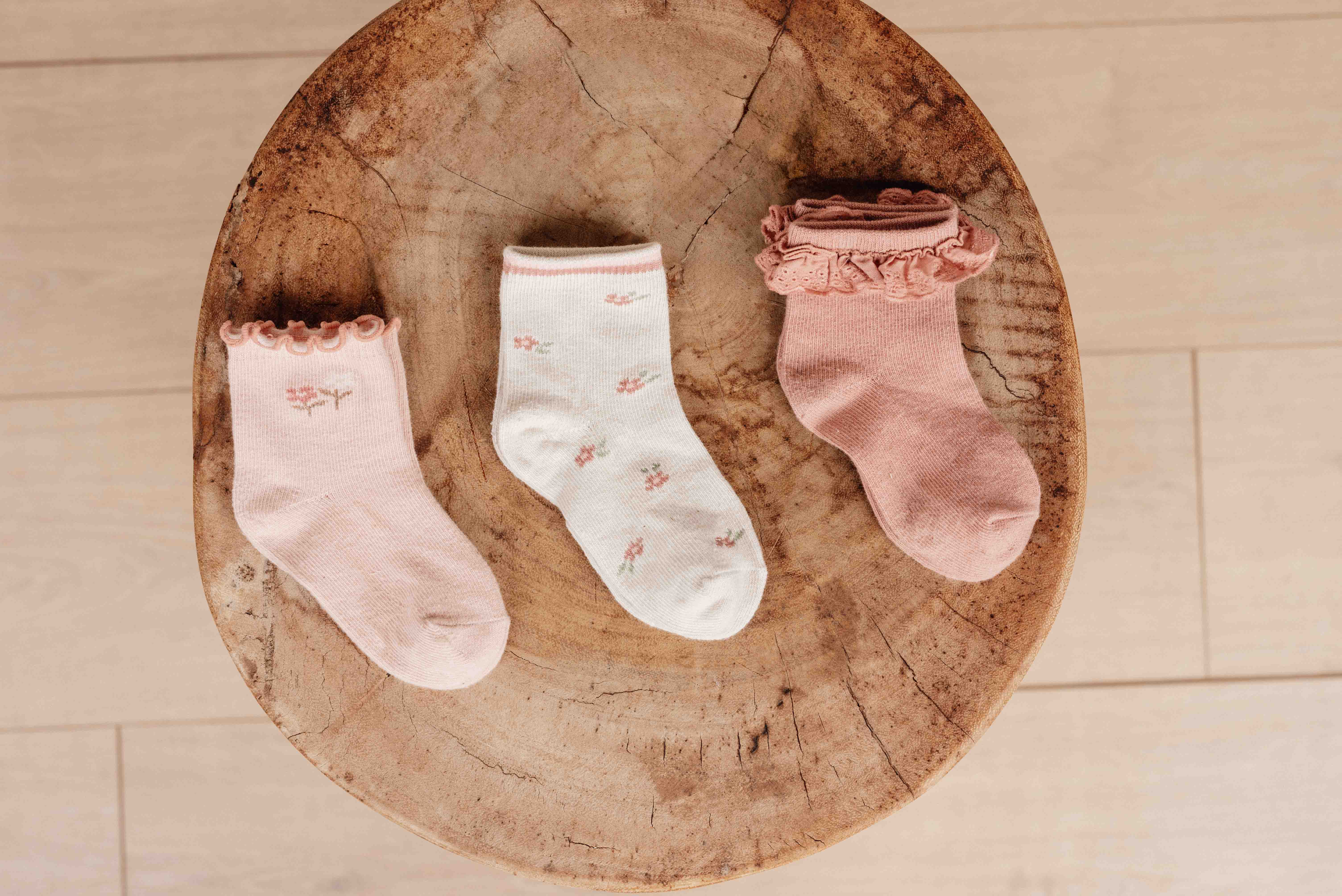 Pack of 3 pairs of Multi girl socks - Little Dutch