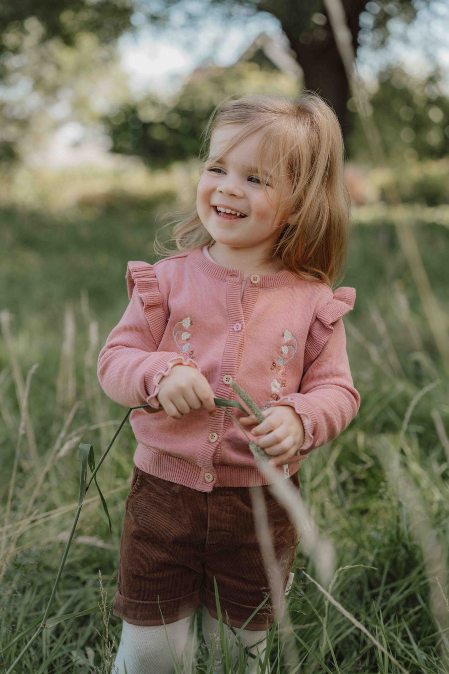 Cardigan en tricot Warm Rose - Little Dutch