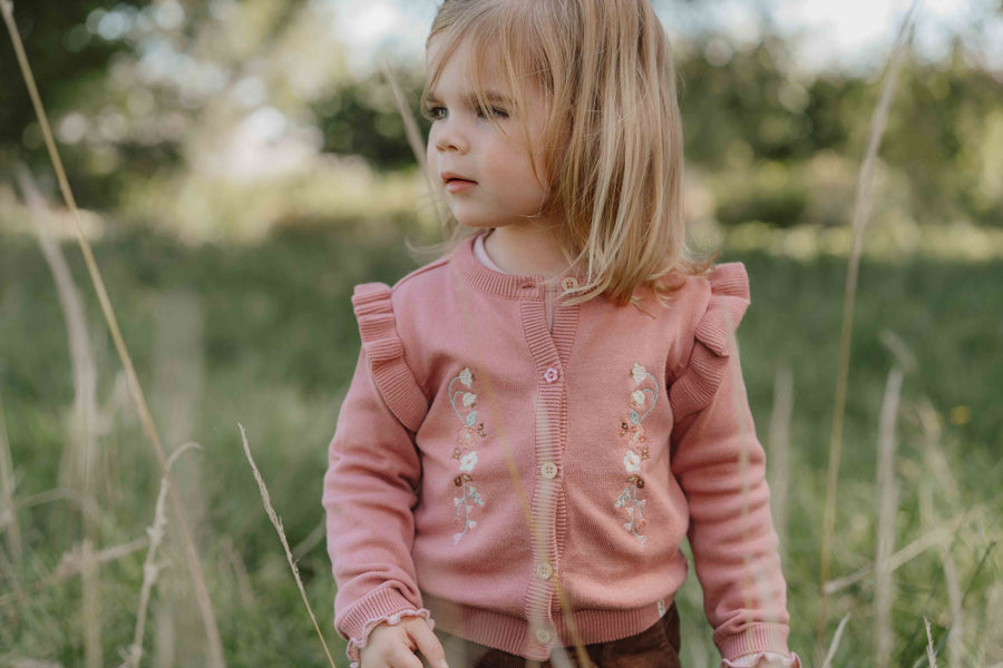 Cardigan en tricot Warm Rose - Little Dutch