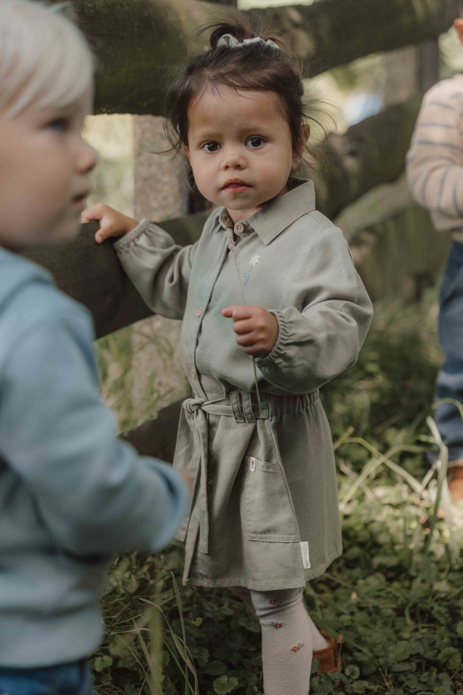 Long Sleeve Dress Green - Little Dutch