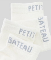 Pack of 2 pairs of low jersey socks in White - Petit Bateau