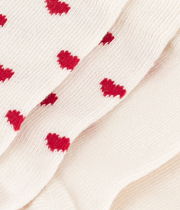 Lot de 2 paires de chaussettes coeurs en jersey de coton Bébé - Petit Bateau