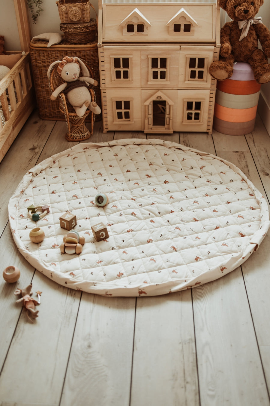 Tapis d'éveil et sac de rangement Coton Bio Rabbit - Play&Go