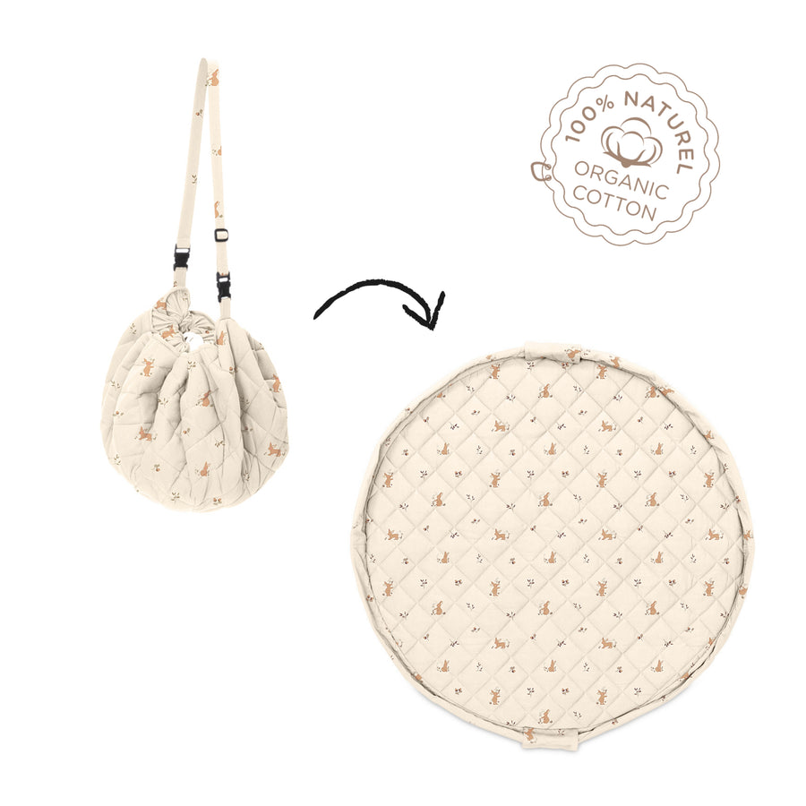 Tapis d'éveil et sac de rangement Coton Bio Rabbit - Play&Go