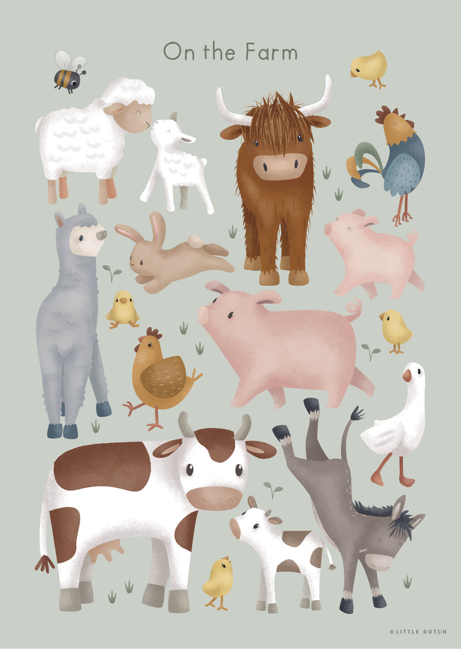 Poster Little Farm A3 - Little dutch