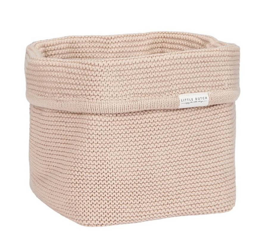 Small Beige knitted toiletry basket - Little dutch