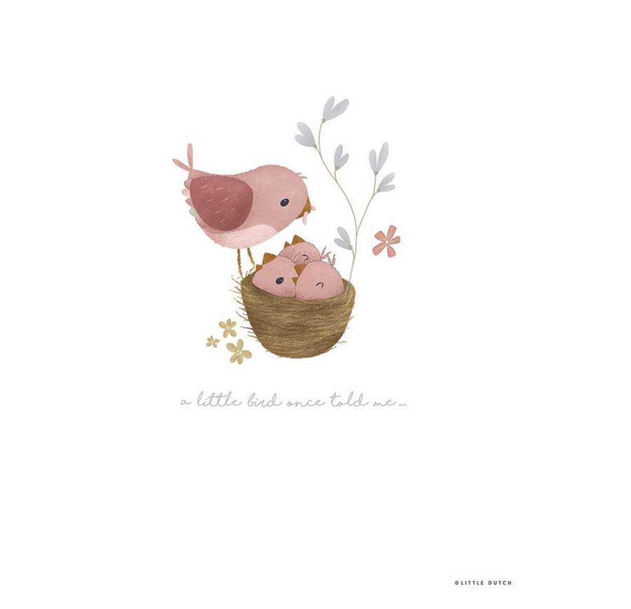 Poster Little Pink Flowers A3 - Little dutch