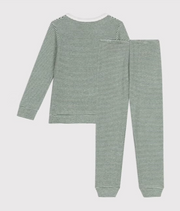 Pyjama rayé en bouclette éponge grattée Enfant - Petit Bateau