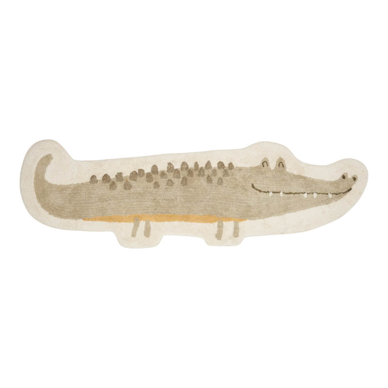 Krokodil wasbaar vloerkleed 53x170cm - Little Dutch