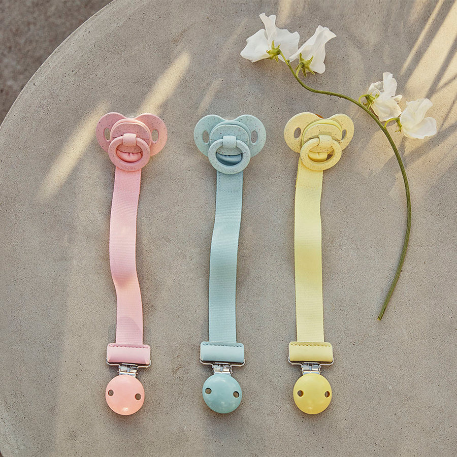 Sunny Day Yellow wooden pacifier clip - Elodie details 