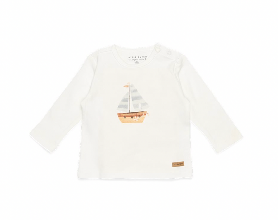 T-shirt manches longues Sailboat White - Little Dutch