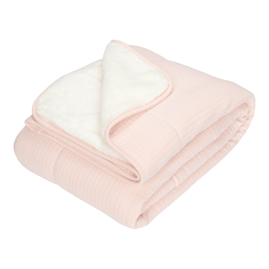 Couverture berceau Pure Soft Pink 70x100cm - Little dutch