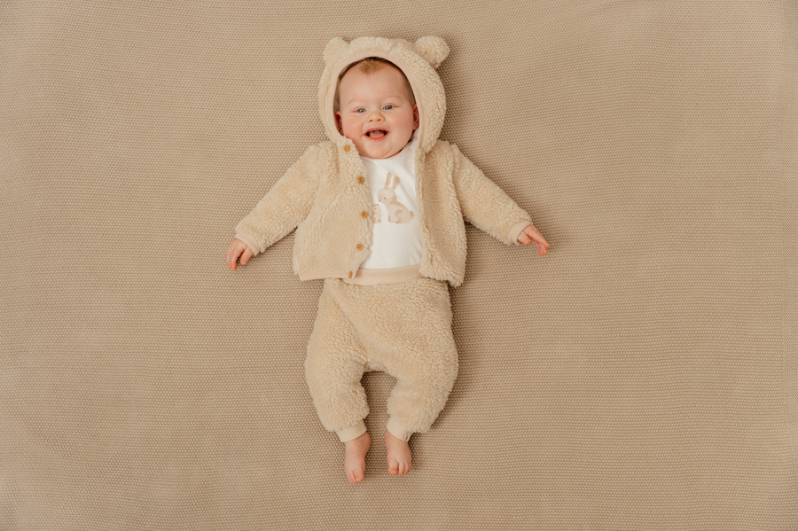 Baby Bunny Sand Teddy Jacket - Little Dutch