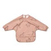 Merle Long Sleeve Bib | Peach/Sea shell mix - Liewood