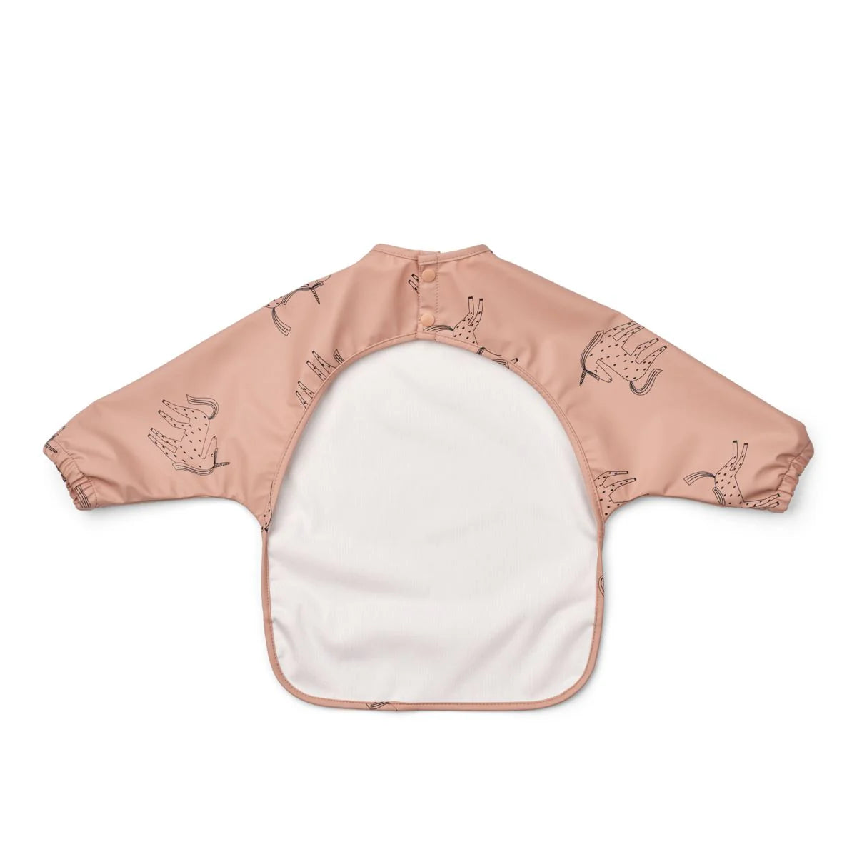 Merle Long Sleeve Bib | Peach/Sea shell mix - Liewood