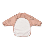 Merle Long Sleeve Bib | Peach/Sea shell mix - Liewood