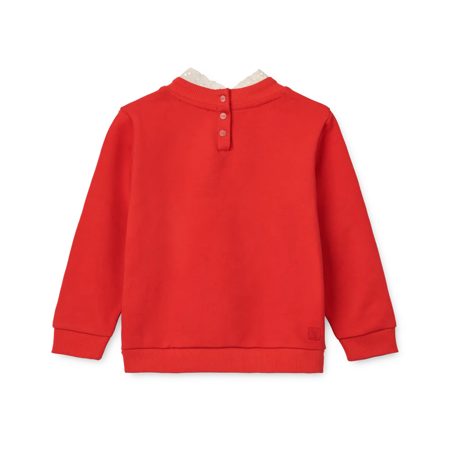 Sweatshirt Rakel Holiday bow dark red/Apple red - Liewood