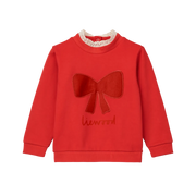 Sweatshirt Rakel Holiday bow dark red/Apple red - Liewood