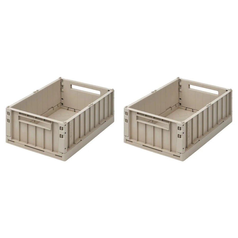 Lot de 2 boîtes de rangement Weston taille M | Sandy - Liewood