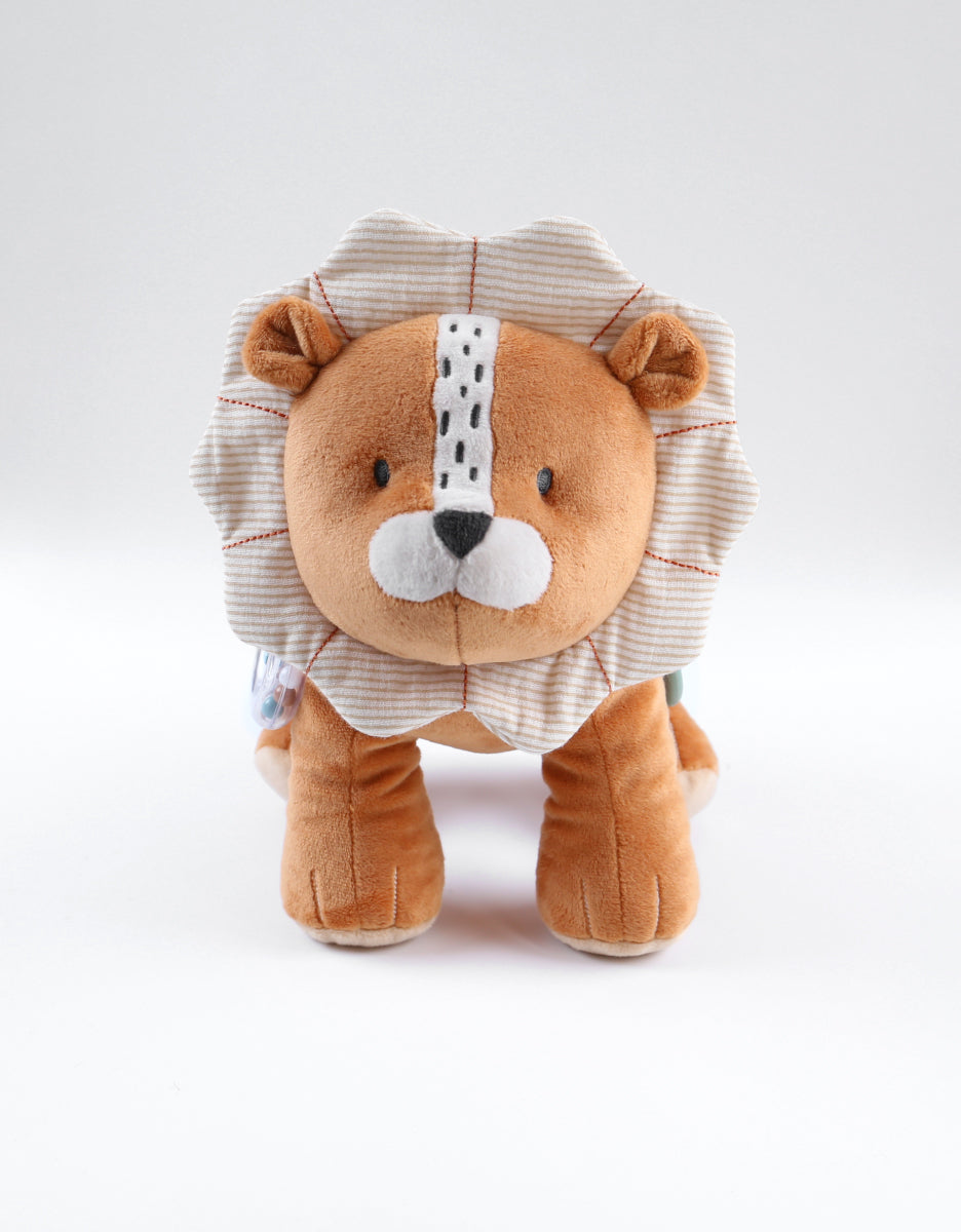 Babou activity soft toy in Veloudoux and Caramel muslin - Noukies