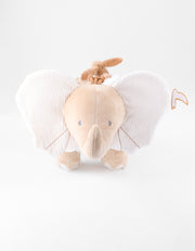 Babou activity soft toy in Veloudoux and Caramel muslin - Noukies