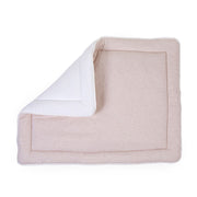 Tapis de parc 75x95cm Jersey melange Beige + Mousseline Teddy - Childhome