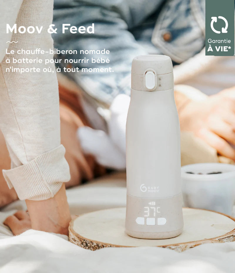 Moov &amp; Feed draagbare oplaadbare flessenwarmer - Babymoov 