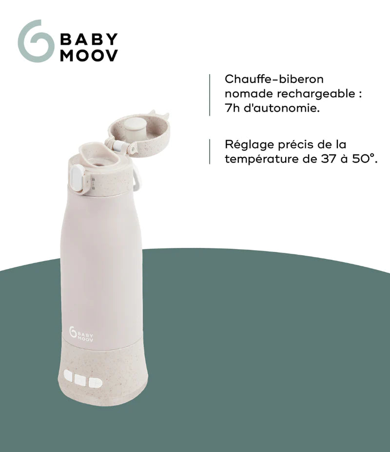 Chauffe-biberon nomade rechargeable Moov & Feed - Babymoov