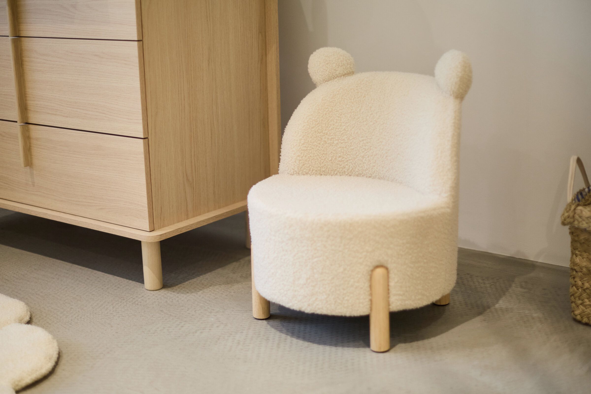 Teddy children's rocking chair Ecru / Natural - Childhome 