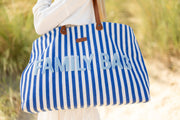 Family Bag sac à langer rayures Bleu electrique/Bleu - Childhome