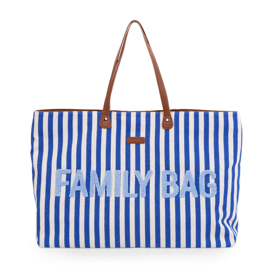 Family Bag sac à langer rayures Bleu electrique/Bleu - Childhome