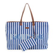 Family Bag sac à langer rayures Bleu electrique/Bleu - Childhome