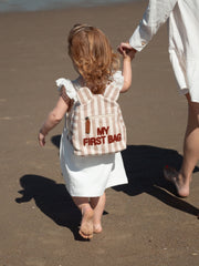 Sac à dos "My first bag" Rayures Nude/Terracotta - Childhome