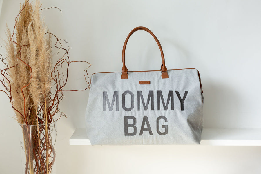 Mommy Bag Canvas Grijze luiertas - Childhome 